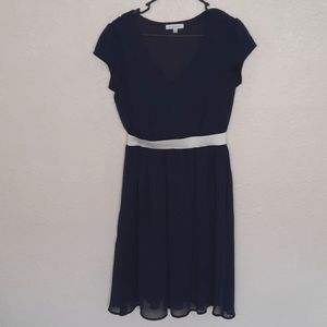 DownEast Navy mid length dress size small